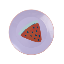 Lavender Enamel Plate Watermelon Print By Rice DK
